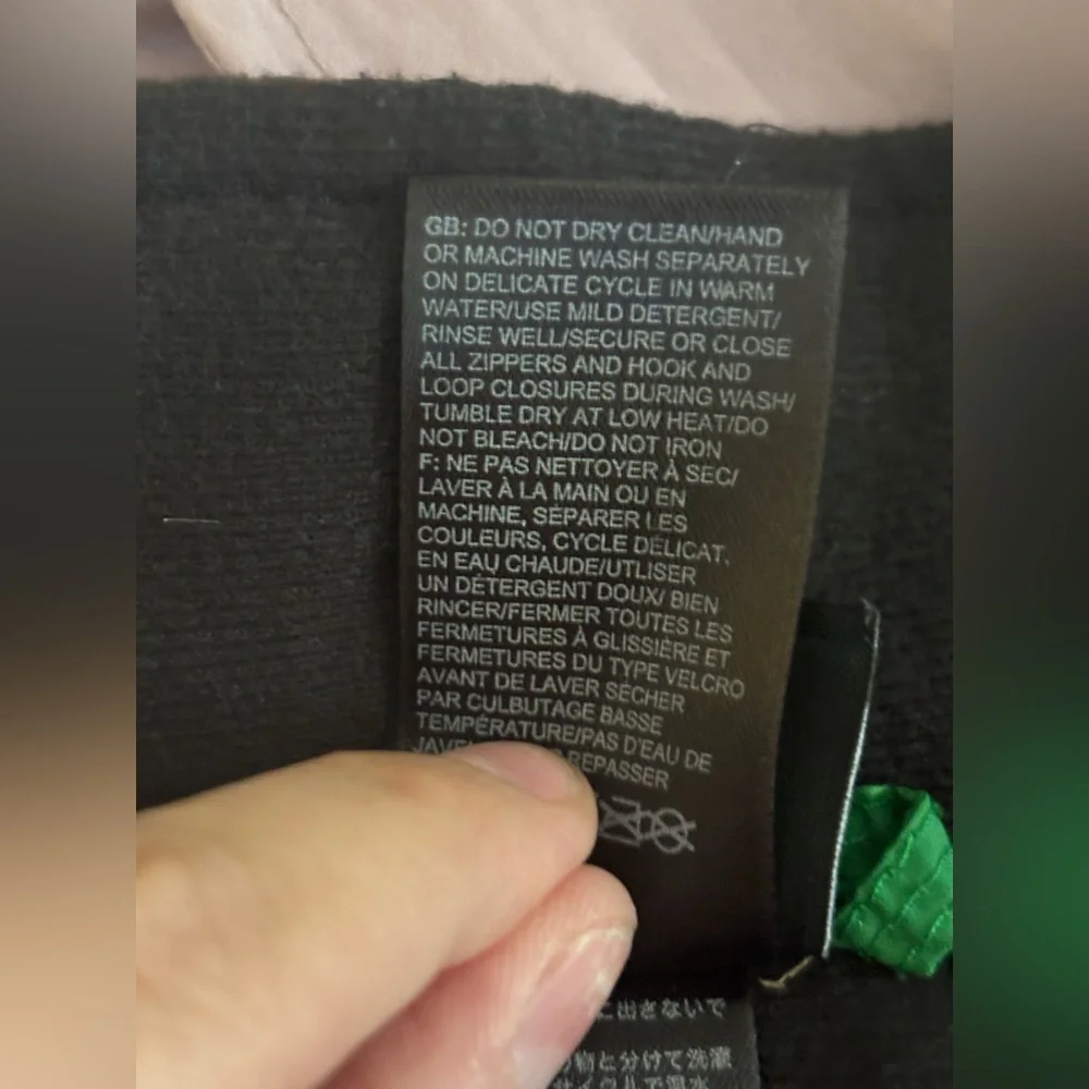 The North Face Boys L (14/16) Full Zip Jacket Windbreaker Green and Black